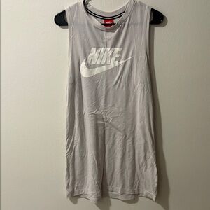 Nike Light Gray Tank Dress with White Swoosh